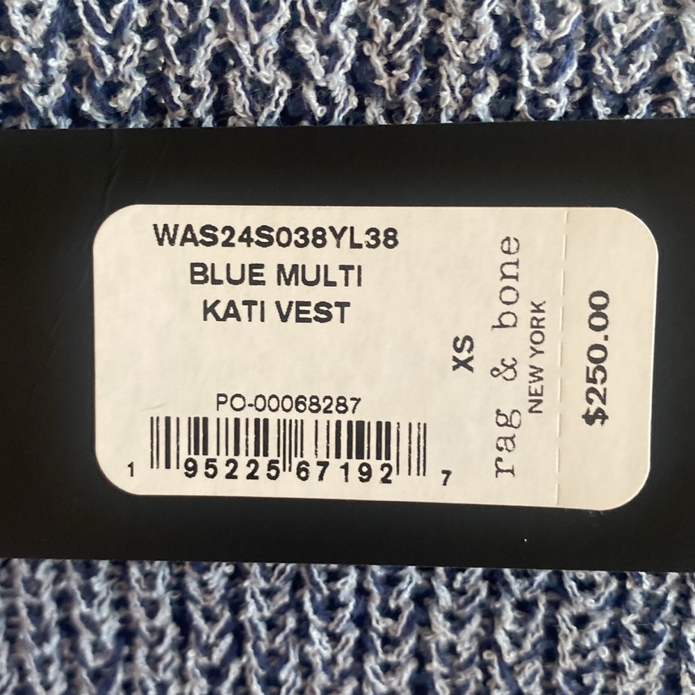 Rag & Bone NWT Kati Stripe Side Tie Sleeveless Cotton Blend Knit Sweater - Picture 12 of 13